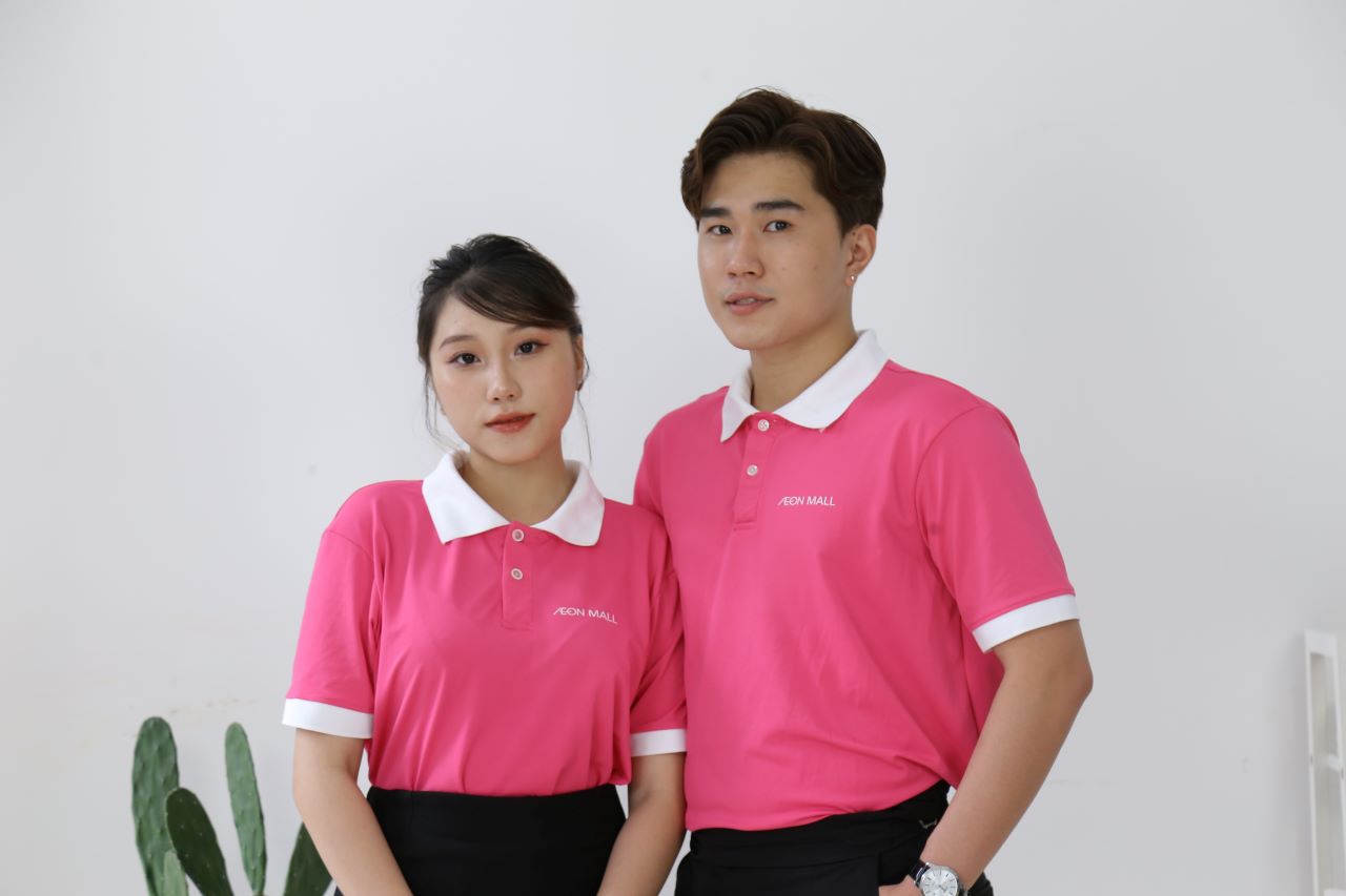 ĐỒNG PHỤC NHÂN VIÊN CÔNG TY AEON MALL THÊU 3 Mẫu sản phẩm áo đồng phục dành cho nhân viên Aeon Mall