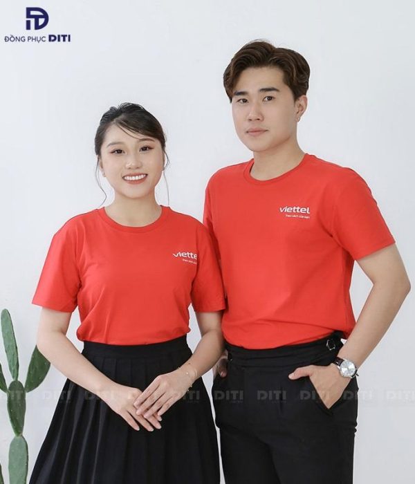 Áo thun đồng phục cao cấp màu đỏ