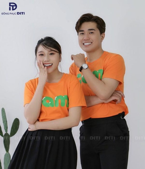 Áo thun đồng phục màu cam