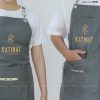 Đồng phục tạp dề cafe signature màu xám hiện đại 9 dong phuc tap de quan cafe katinat 3