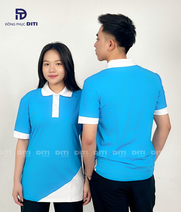 Áo polo đồng phục công ty màu xanh dương đẹp nhất