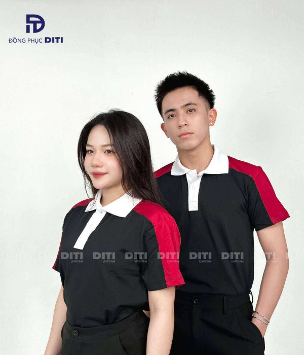Áo polo đồng phục công ty phối màu thời trang