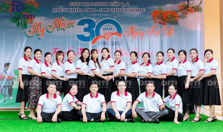 Áo phông đồng phục họp lớp kỷ niệm 30 năm ngày trở về