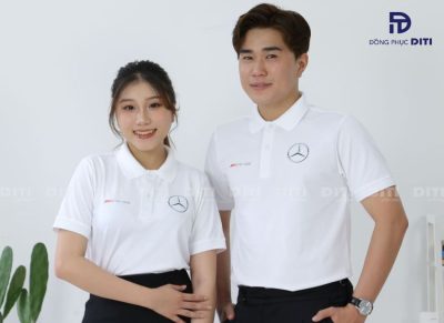 Áo polo đồng phục màu trắng đơn giản mà lại sang trọng