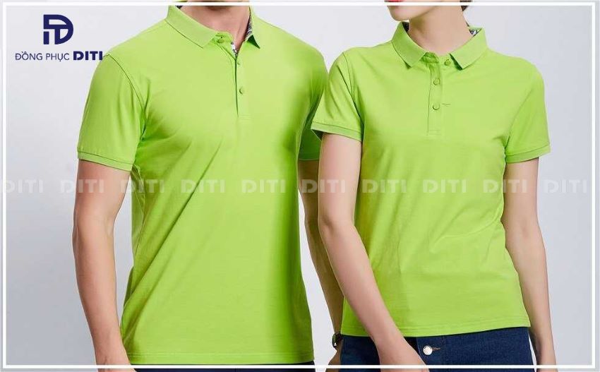 Cận cảnh chất liệu may áo thun đồng phục tại Diti