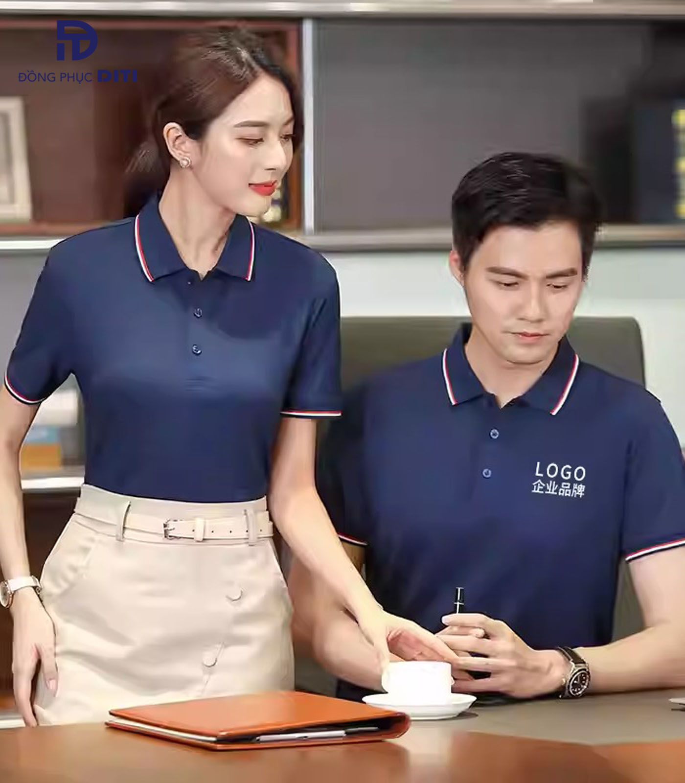 may áo đồng phục trẻ trung
