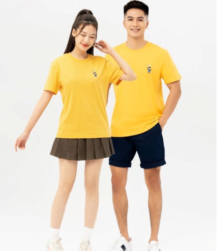 May áo thun đồng phục công ty cổ tròn