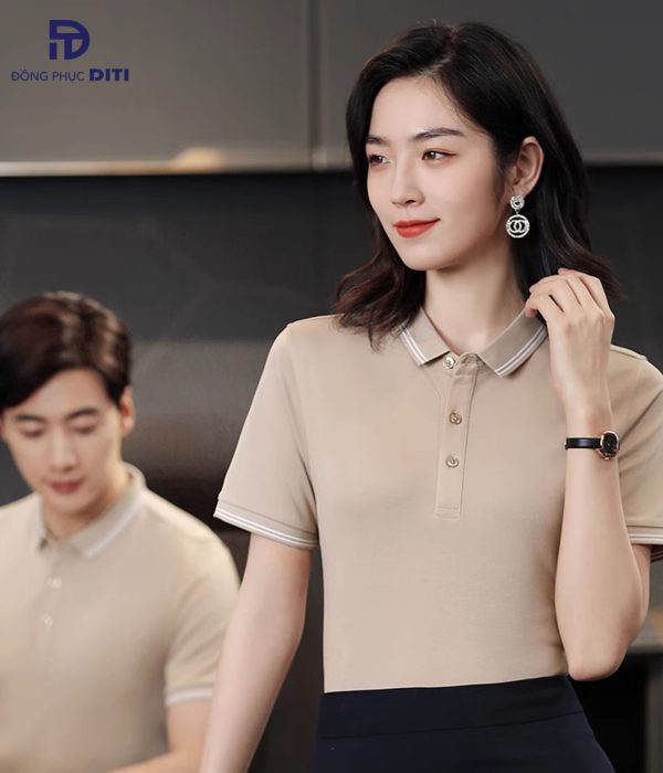 Áo thun đồng phục công ty màu nâu