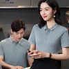 áo thun đồng phục xám trắng