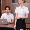 Áo thun đồng phục công ty phôi bo dệt xanh
