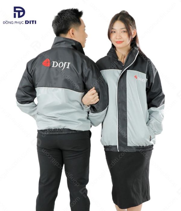 Đồng phục áo khoác DOJI thiết kế chuẩn nhận diện