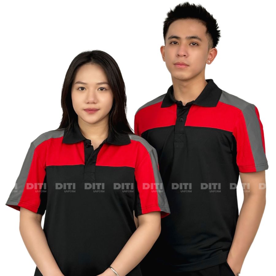 Áo polo đồng phục phối màu
