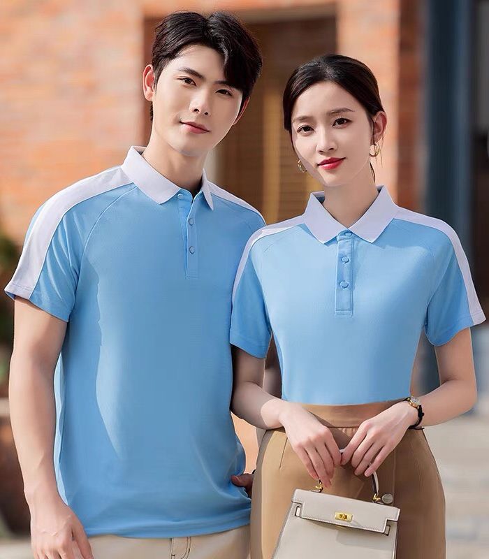 Áo thun polo công ty xanh dương