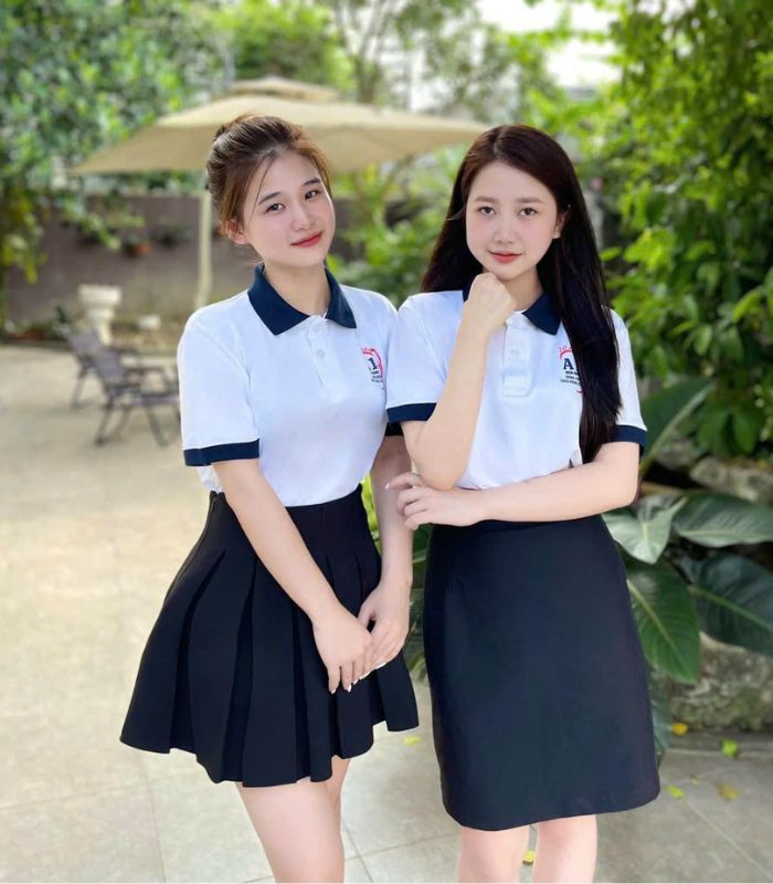 Áo thun polo họp lớp phối màu